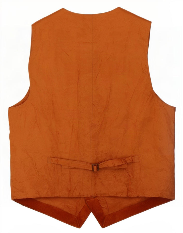 gilet en daim vintage pour hommes petit brun