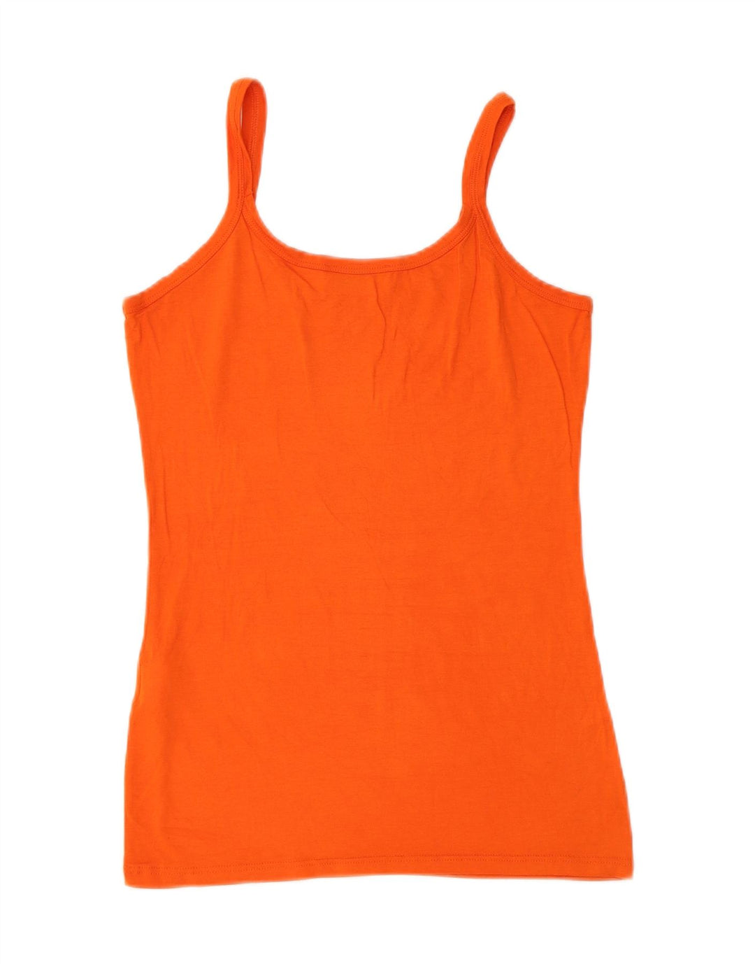 vintage Femme Cami Top UK 14 Grande Viscose Orange