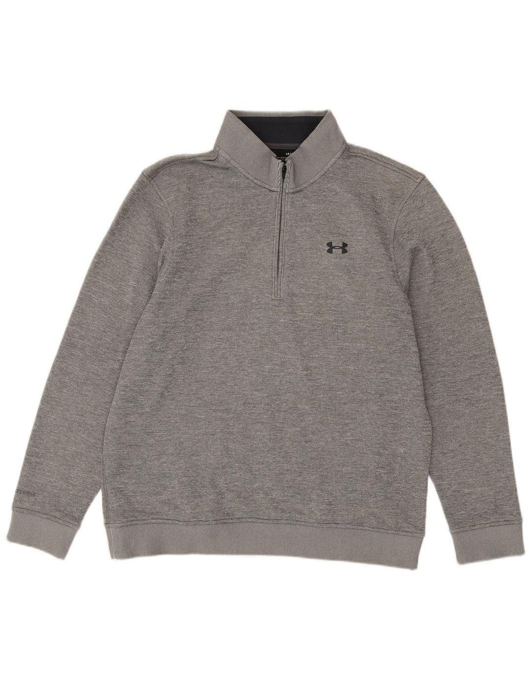 Under Armour Cold Gear Sweat-shirt à col zippé pour homme Taille L Gris chiné