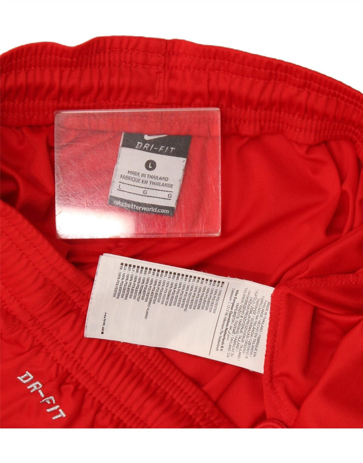 Nike Short de sport Dri Fit pour homme en polyester rouge Taille L