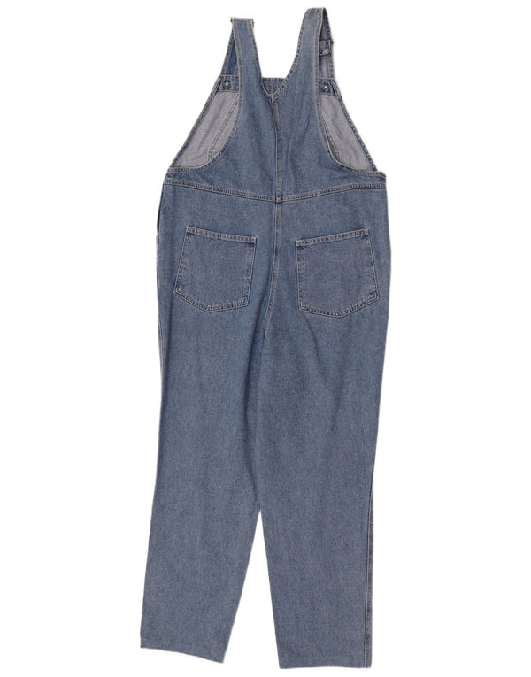 vintage Femme Dungarees Jeans W36 L28 Bleu Floral Coton