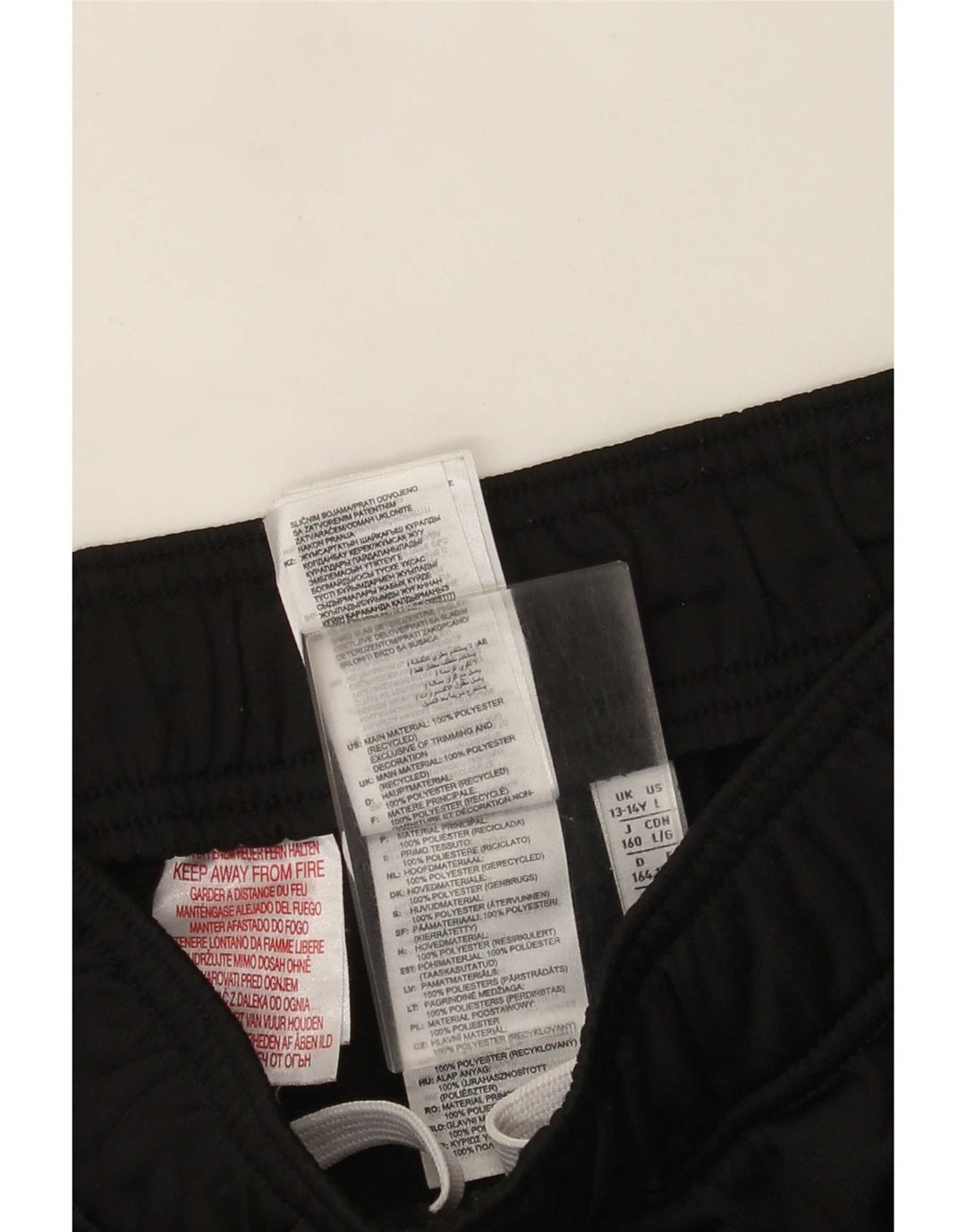 Adidas Pantalon de Survêtement Garçon Joggers 13-14 ans Noir Polyester