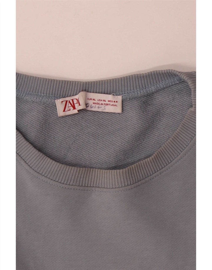 Zara Homme Sweatshirt Jumper XL Bleu Coton