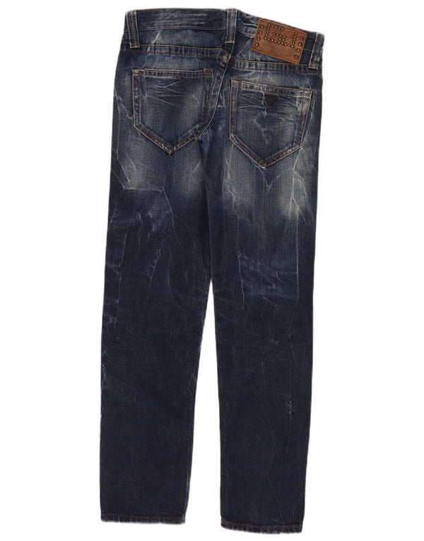 Guess Womens Venice Slim Jeans W27 L30 Bleu Marine Coton