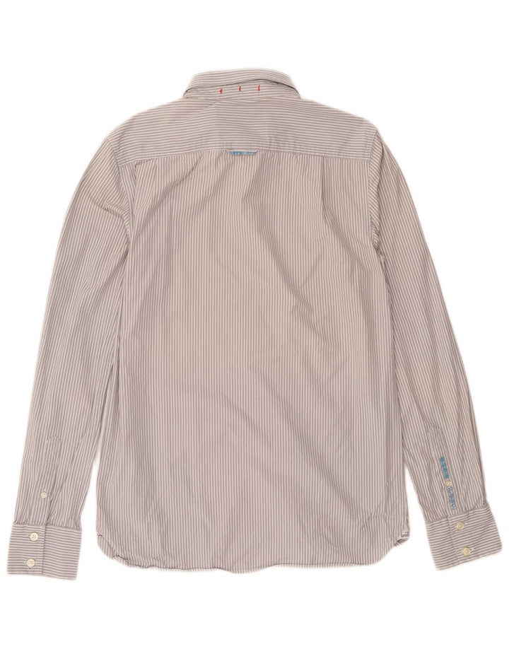 Superdry Chemise Homme Large Gris Rayé Coton