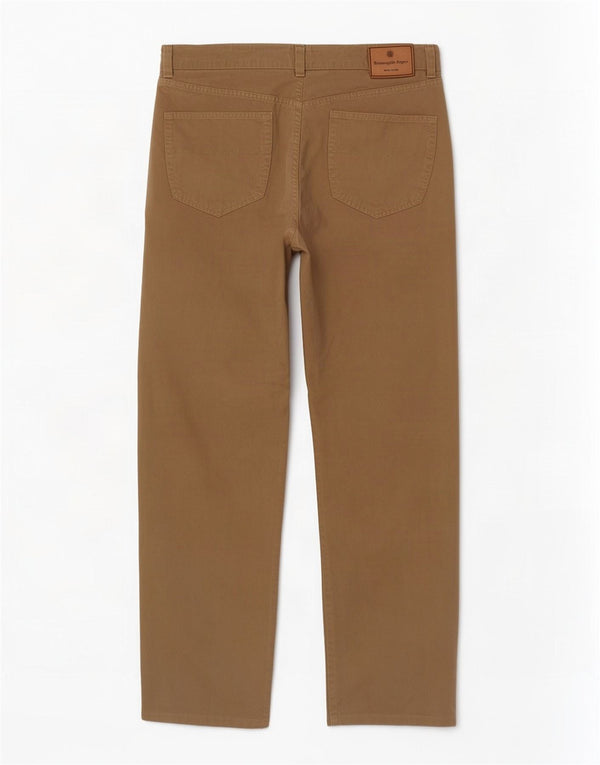 Ermenegildo Zegna Pantalon décontracté droit pour homme W34 L30 Coton beige