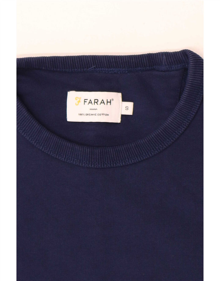 Farah Pull-over pour homme en coton bleu marine Small