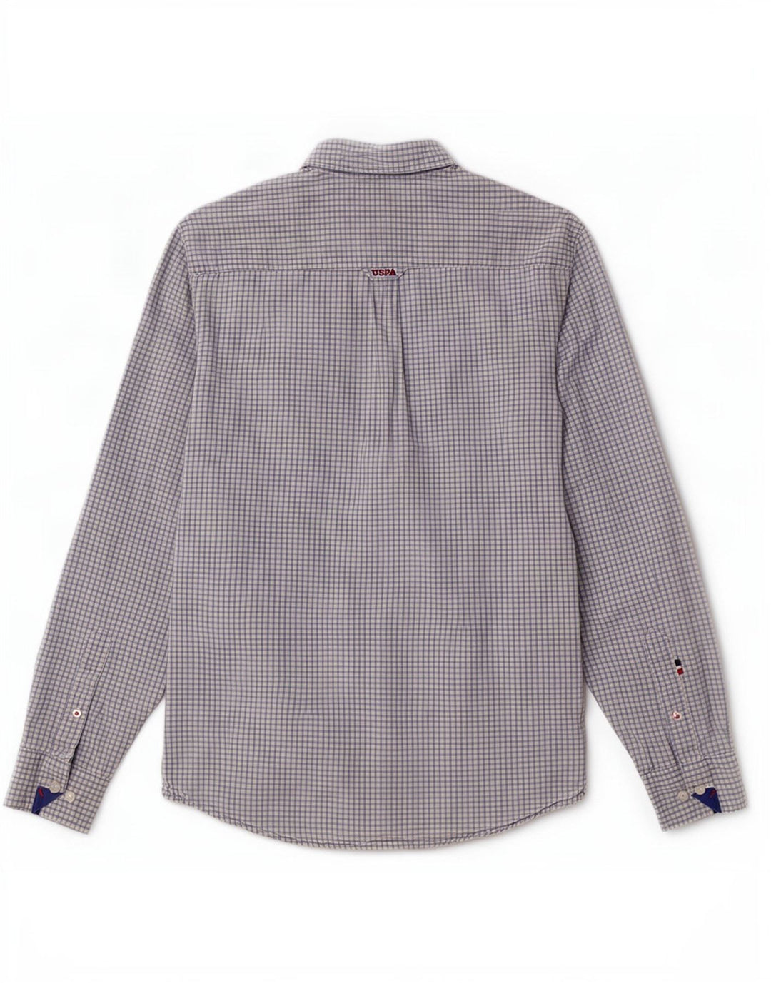 U.S. Polo Assn. Chemise Homme Coton Vichy Bleu Moyen