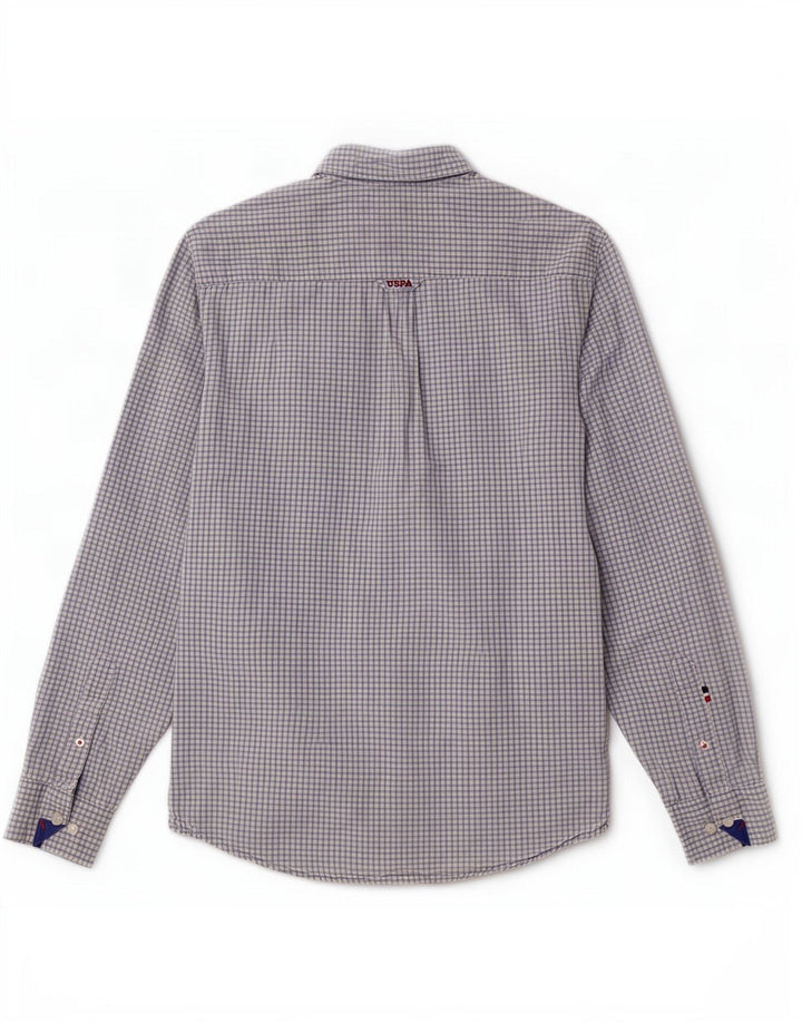 U.S. Polo Assn. Chemise Homme Coton Vichy Bleu Moyen