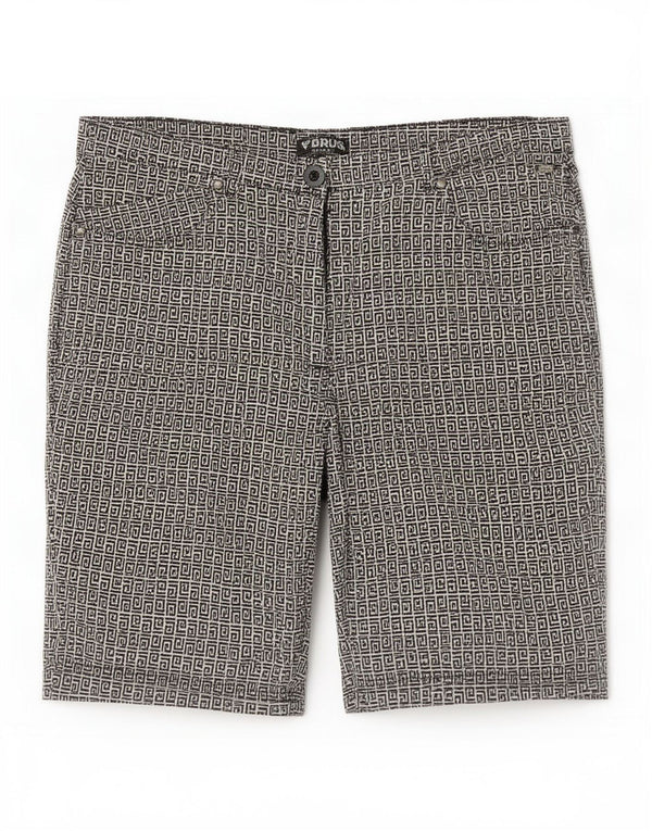 Brugi Short décontracté pour femme IT 44 Medium W34 Gris Géométrique