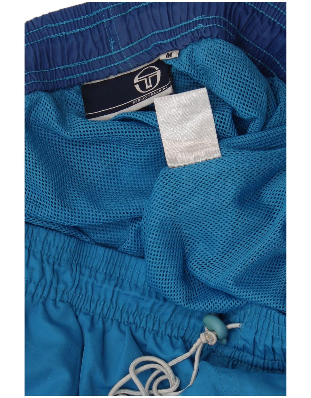 Sergio Tacchini Short de Sport Homme Bleu Moyen Colourblock