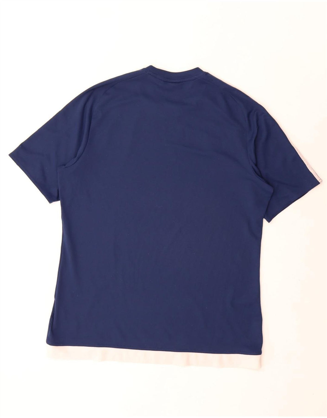 Adidas Hommes Climalite T-Shirt Haut Large Bleu Marine Colorblock Polyester