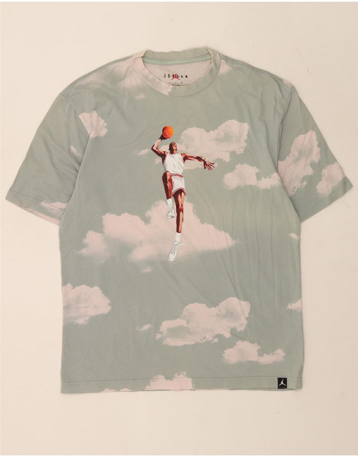 Jordan T-shirt graphique pour homme en coton tie-dye vert moyen