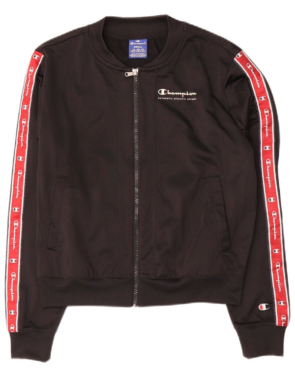 Champion Veste de survêtement Crop Graphic pour femme UK 10 Small Noir