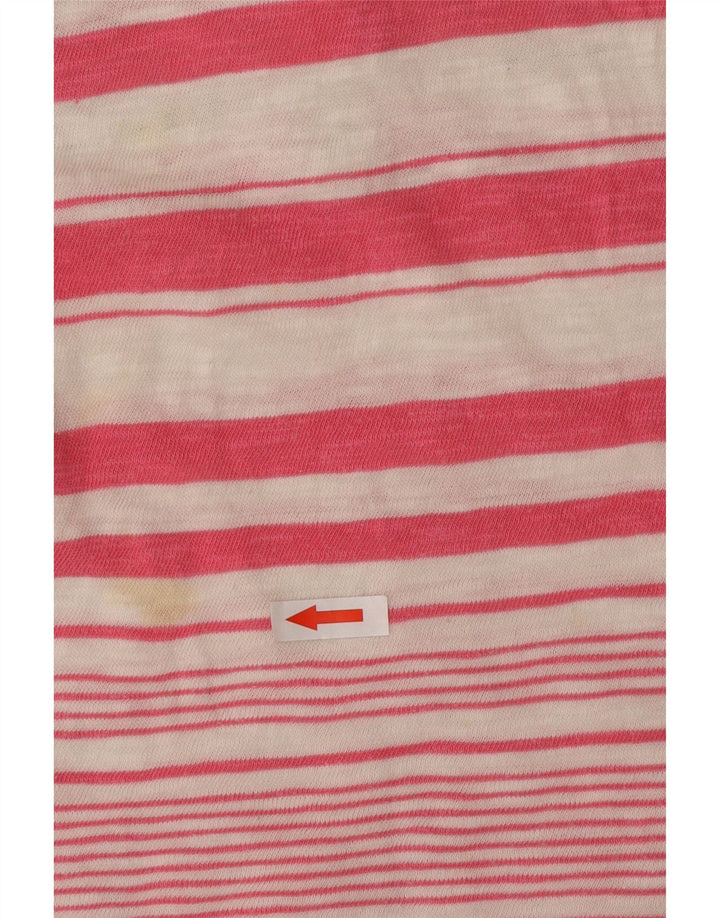 Roxy Haut graphique à manches longues pour femme UK 14 Coton rayé rose moyen