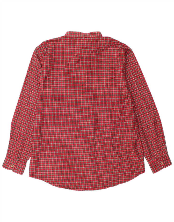 Crown Chemise en flanelle pour homme Taille 43 Grand coton à carreaux rouges