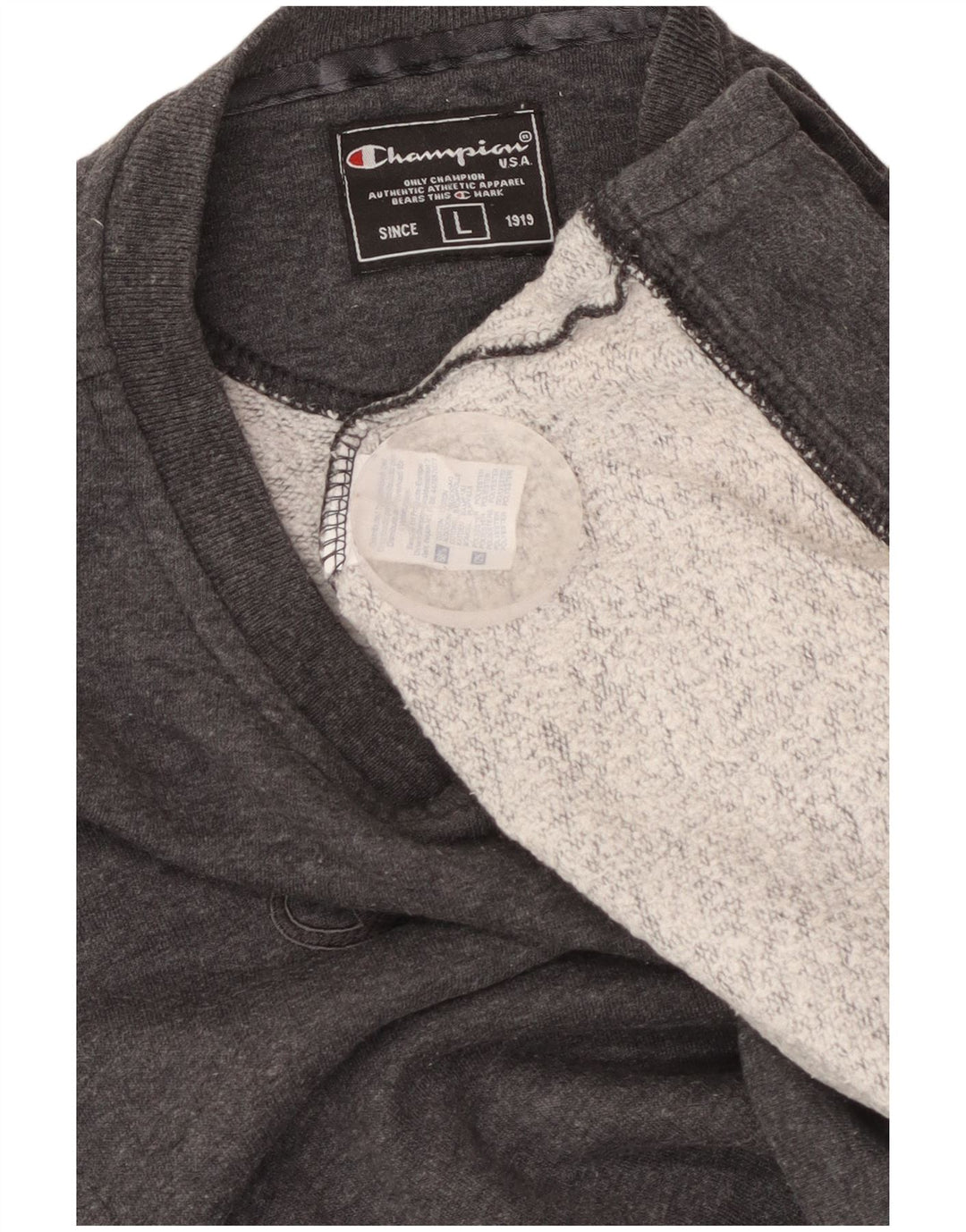 CHAMPION Sweat-shirt graphique pour femme UK 16 Grand coton gris