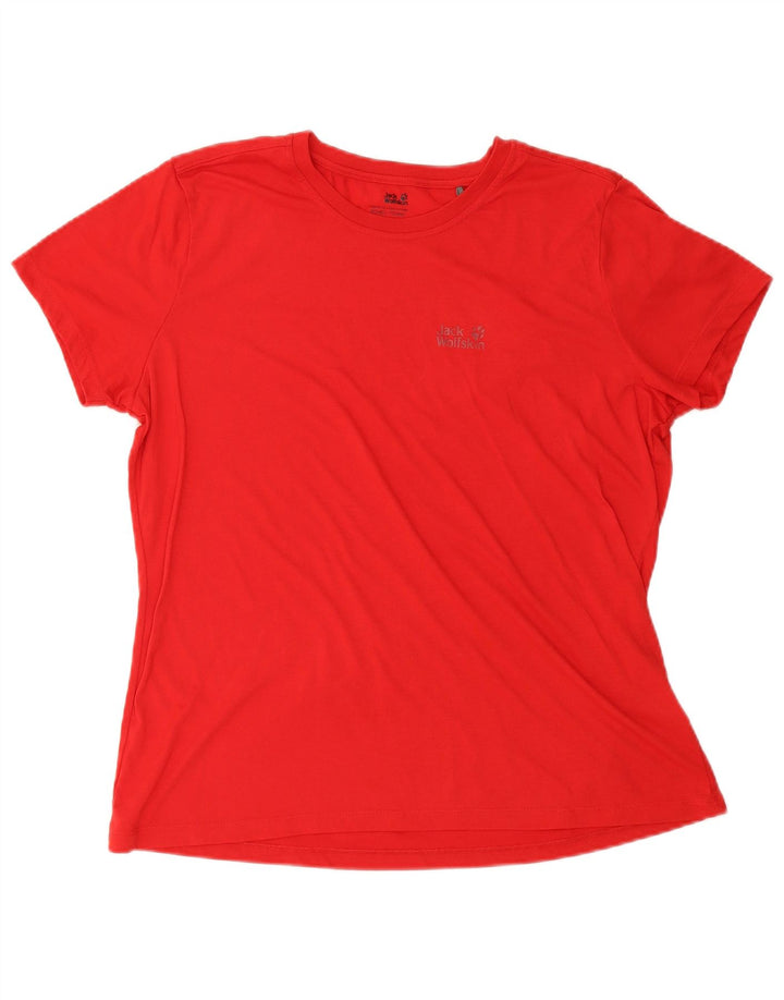 JACK WOLFSKIN Womens T-Shirt Top UK 22/24 2XL Red Polyester