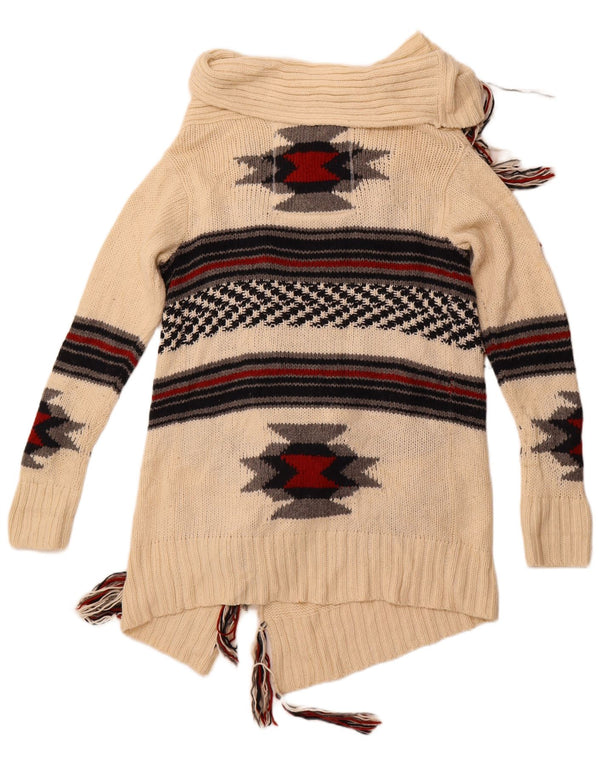 SUPERDRY Cardigan long pour femme UK 14 Medium Off White