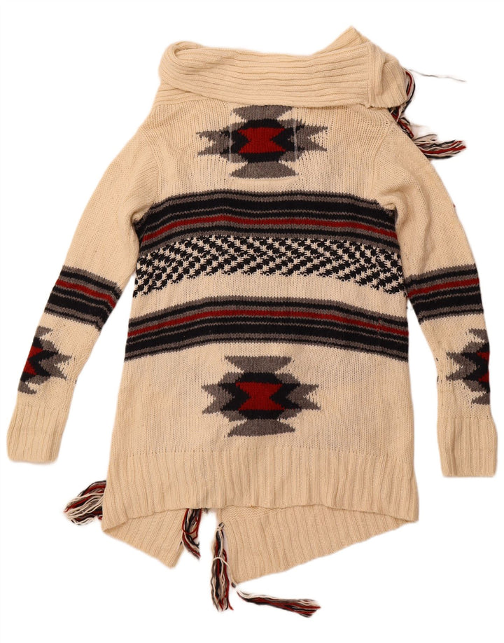 SUPERDRY Cardigan long pour femme UK 14 Medium Off White