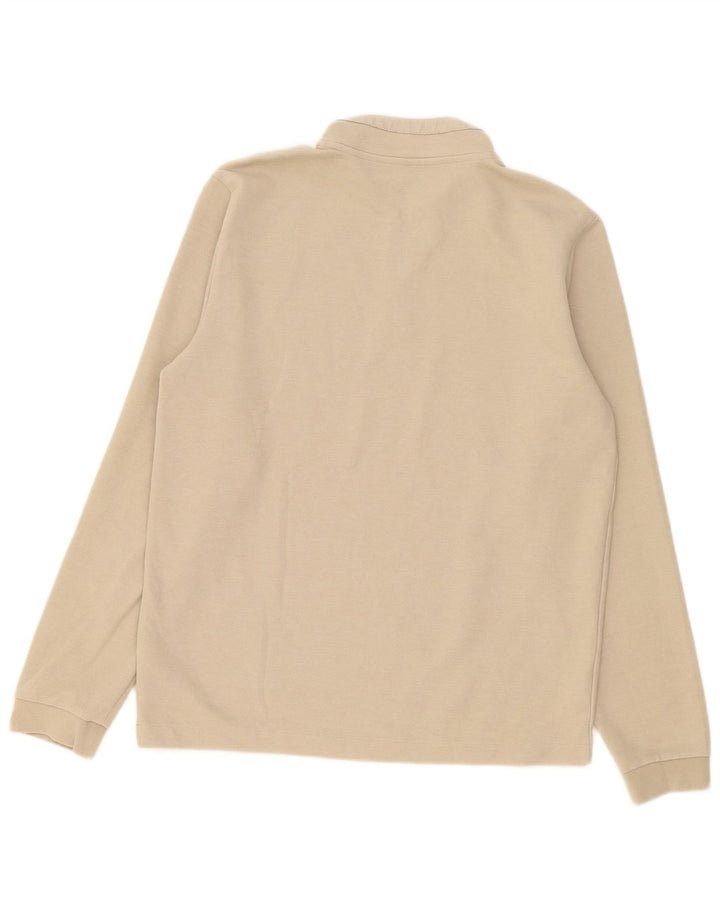 Marks & Spencer Haut à manches longues avec fermeture éclair 1/4 pour homme en coton beige moyen