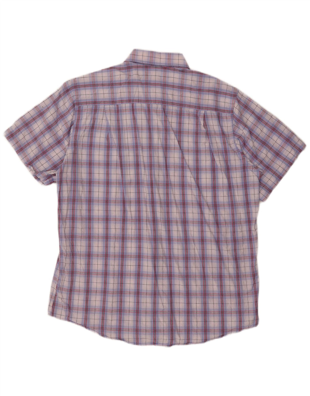 Charro Chemise à manches courtes pour homme XL en coton à carreaux violet