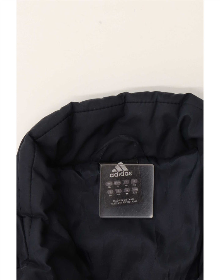 Adidas Veste matelassée pour femme UK 10 Small Bleu marine Polyester