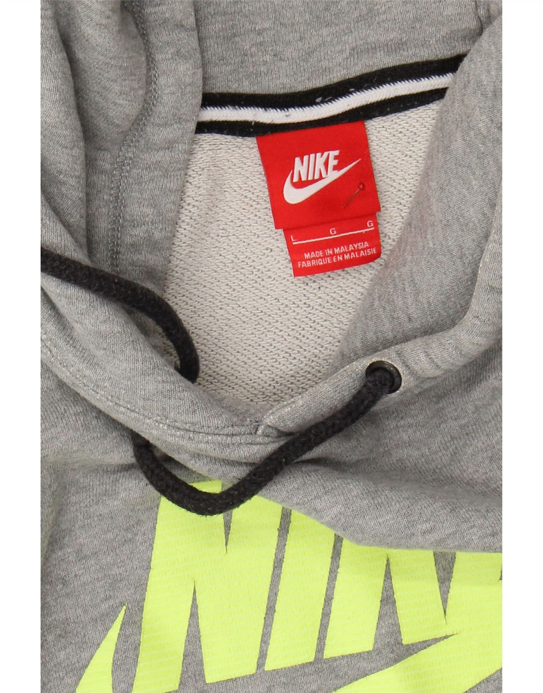 NIKE Mens Graphic Hoodie Jumper Large Grey Cotton Vintage Nike and Second-Hand Nike from Messina Hembry 