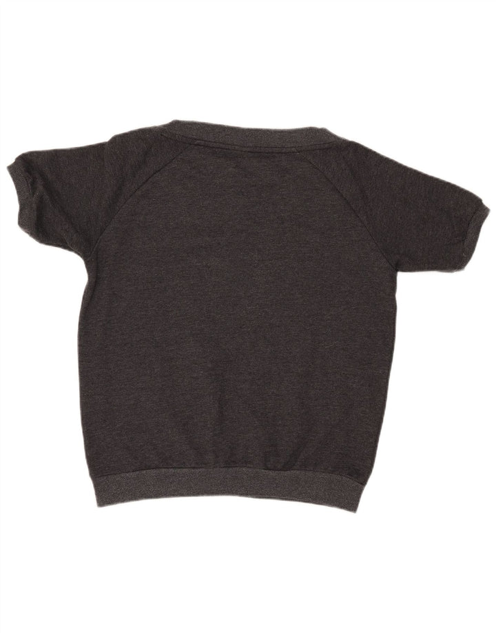 PUMA Sweat-shirt graphique à manches courtes pour femme UK 12 Gris moyen