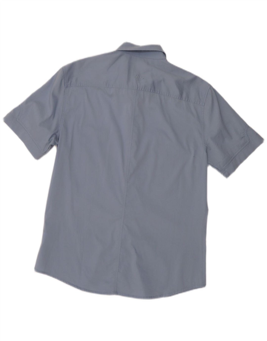 Versace Chemise à manches courtes pour hommes Grand coton bleu