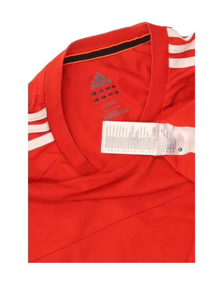 Adidas Homme Climalite T-Shirt Haut Rouge Moyen Coton