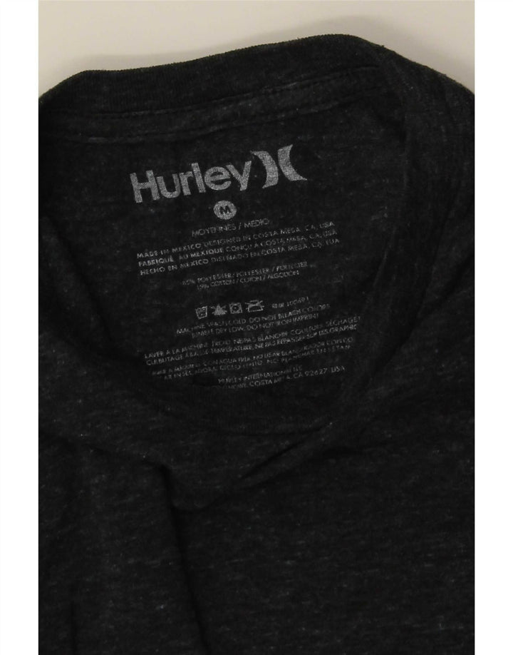 Hurley T-Shirt Graphique Homme Gris Moyen Coton