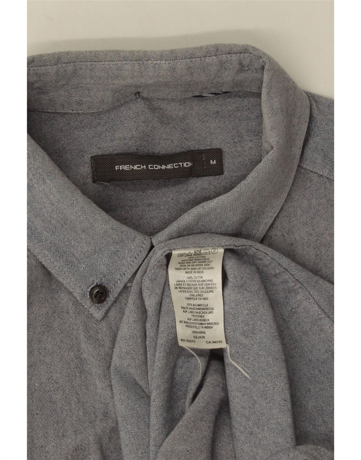 French Connection Chemise à Manches Courtes Homme Bleu Moyen Coton