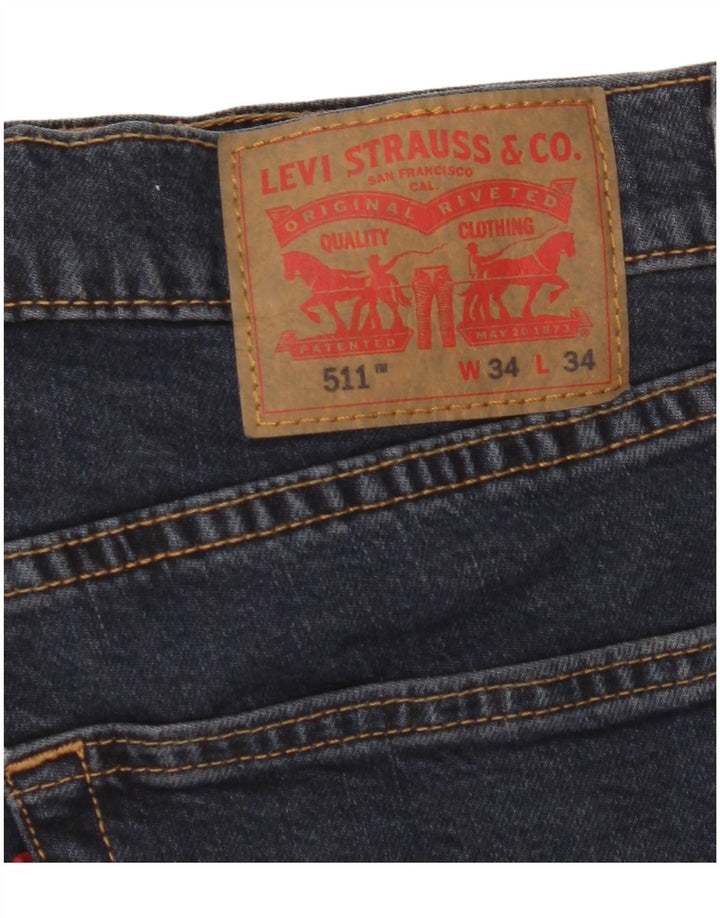 Levi's Jean Slim 511 Homme W34 L34 Bleu Marine Coton