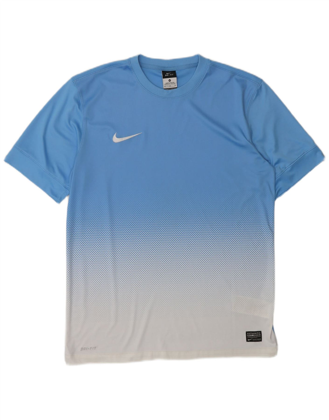 Nike Hommes Dri Fit T-Shirt Haut Bleu Moyen Colorblock Polyester
