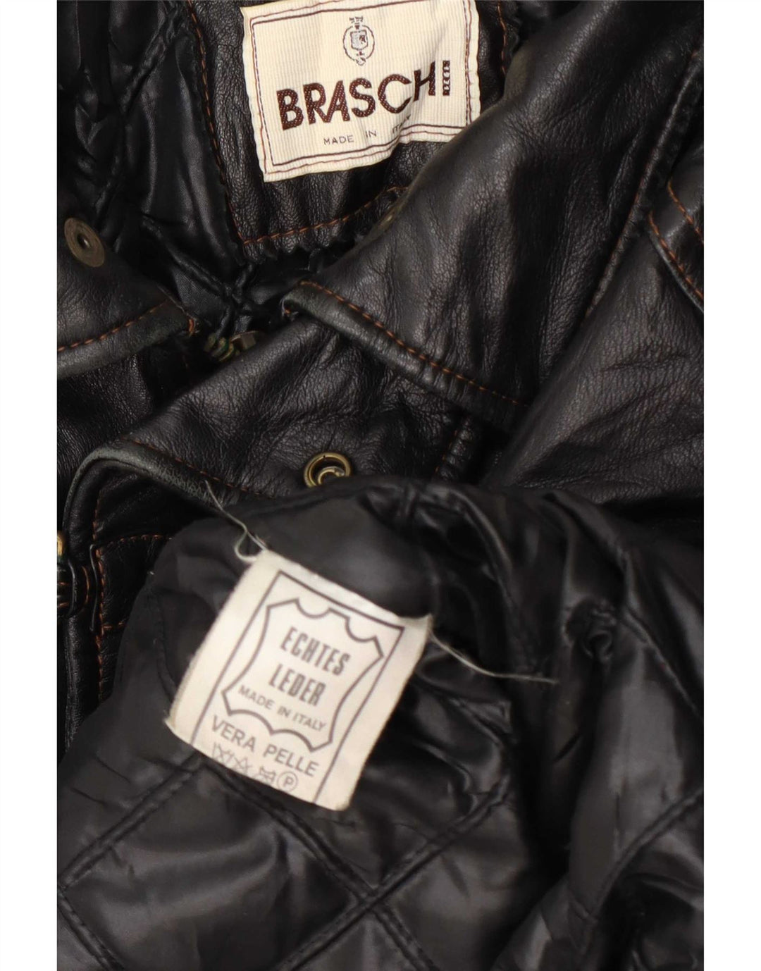 Braschi Veste en cuir coupe ample pour homme UK 38 Marron moyen