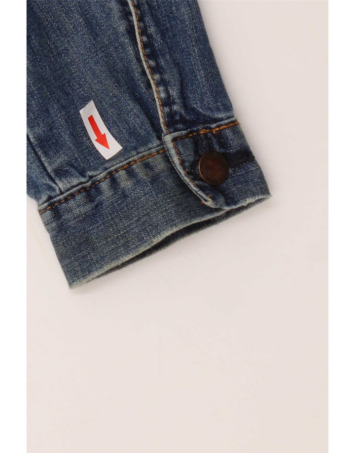 Topshop Veste en jean courte pour femme UK 12 Bleu moyen Coton