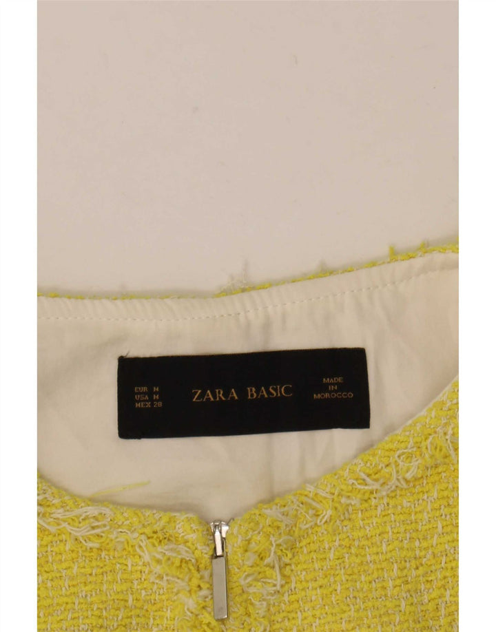 Zara Womens Full Zip Blazer Jacket UK 14 Medium Jaune Colorblock