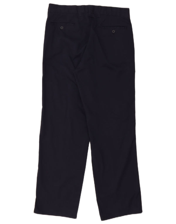 Armani Pantalon Chino Droit Homme IT 46 Small W30 L30 Bleu Marine Polyester