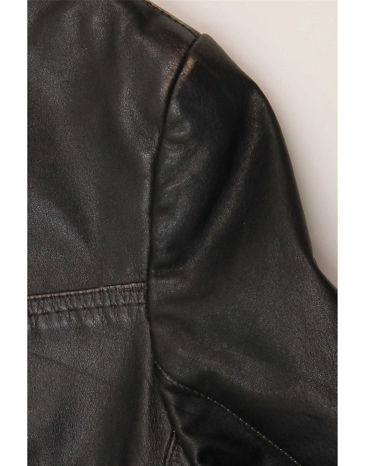 Veste en cuir homme vintage UK 38 Cuir noir moyen