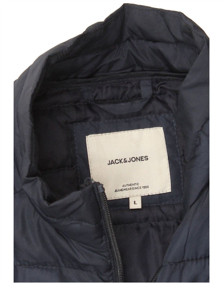 Jack & Jones Veste matelassée pour homme UK 40 Large Bleu marine