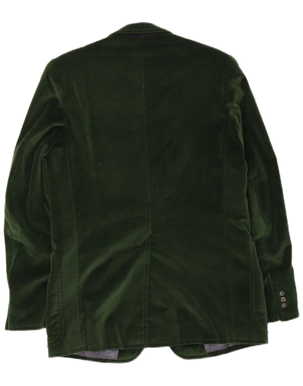 vintage Homme 2 Bouton Blazer Veste UK 38 Vert Moyen