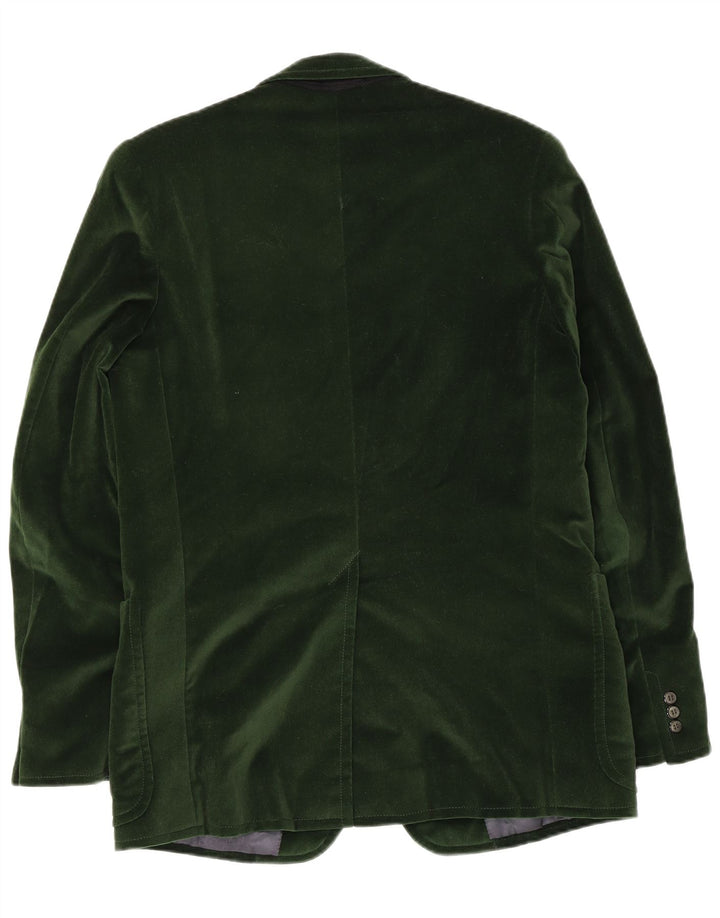 vintage Homme 2 Bouton Blazer Veste UK 38 Vert Moyen