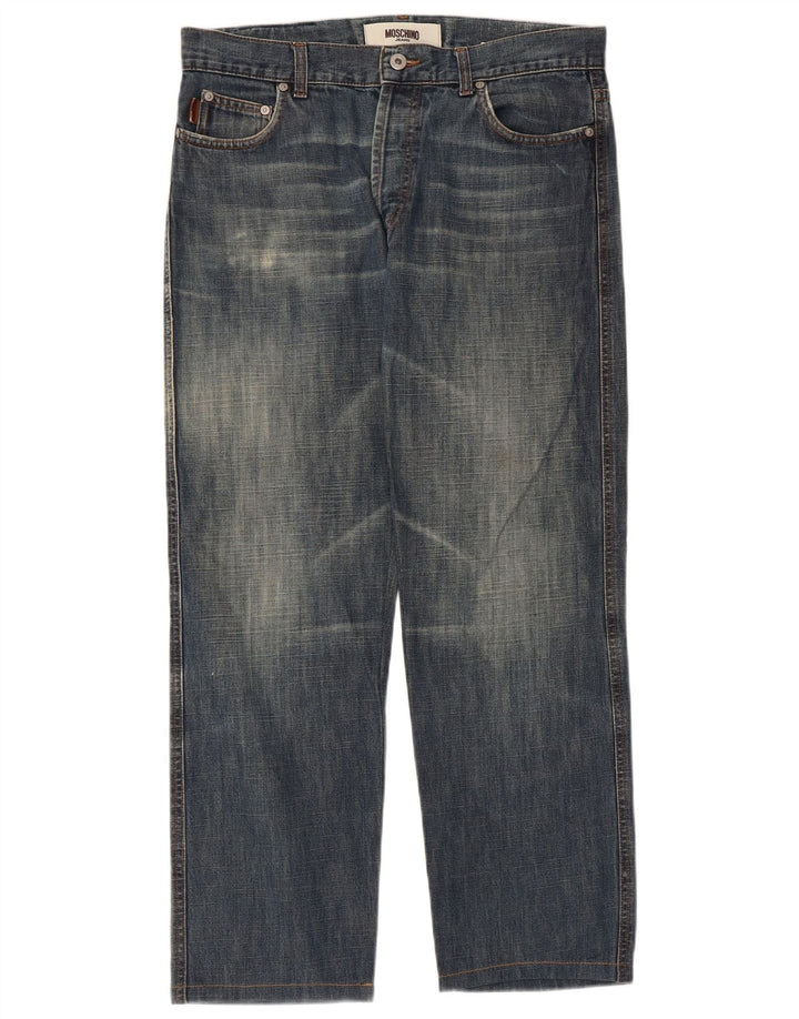 MOSCHINO Jean droit homme W34 L27 bleu coton