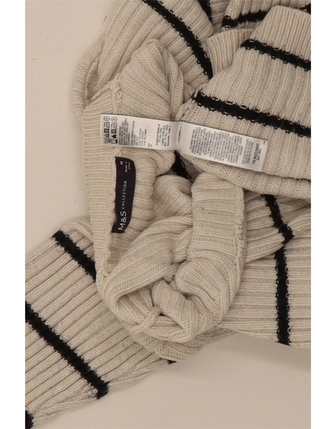 Marks & Spencer Pull à col rond pour femme UK 12 Medium Off White