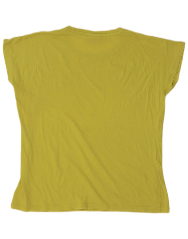 AUSTRALIAN L'ALPINA T-Shirt Femme UK 16 Large Jaune