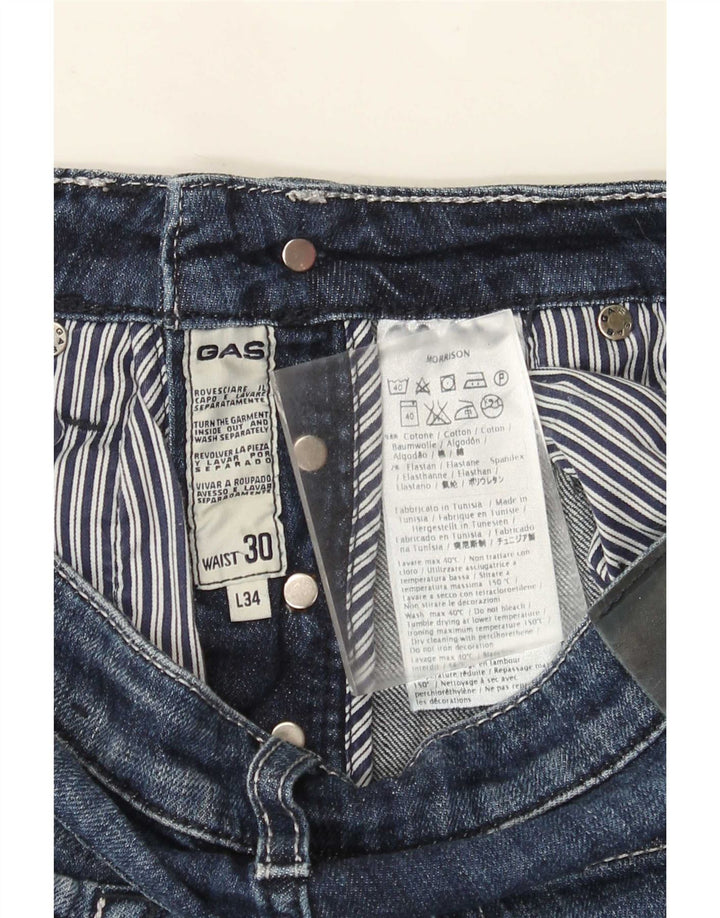 Gas Jean Slim Femme W30 L34 Bleu Coton