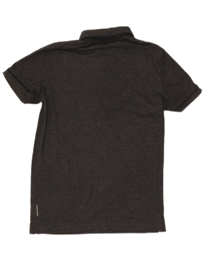 French Connection Polo Homme Petit Gris Moucheté Coton