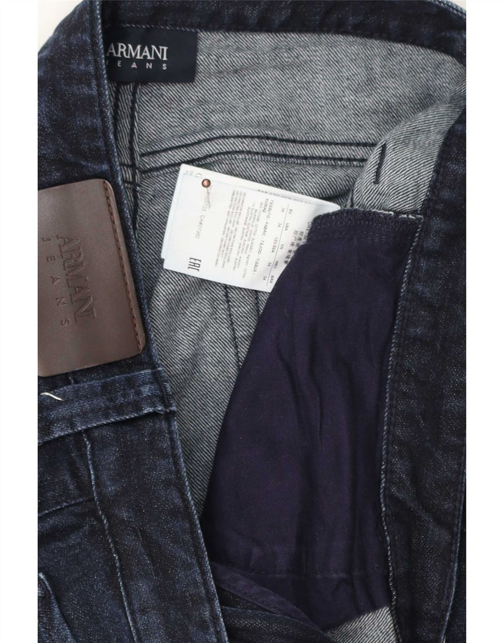 Armani Jean droit homme W34 L29 bleu marine coton