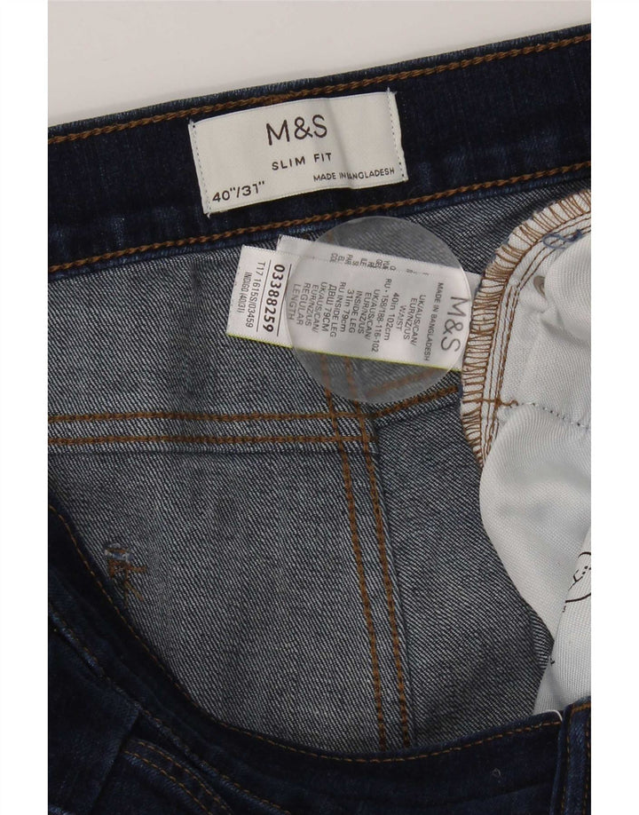 Marks & Spencer Jean Slim Femme W40 L31 Bleu Marine Coton